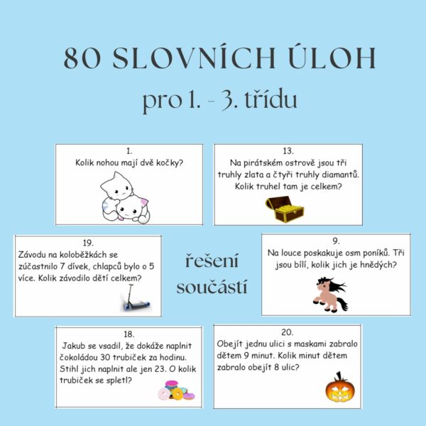 80 slovních úloh pro 1.-3. třídu