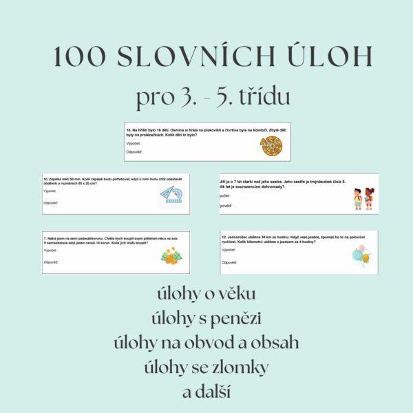 100 slovních úloh pro 3.-5.třídu