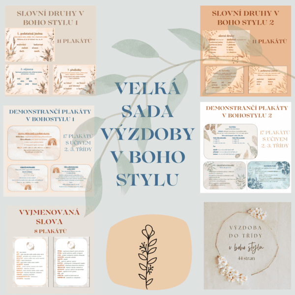 Velká sada výzdoby v boho stylu