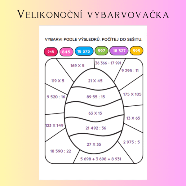 Velikonoční vybarvovačka