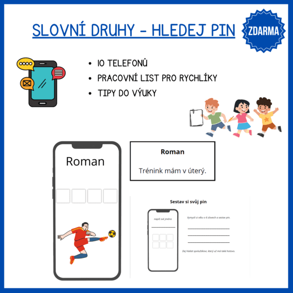 Slovní druhy – pin k telefonu