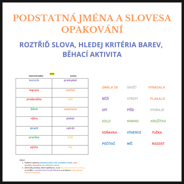 Podstatná jména a slovesa