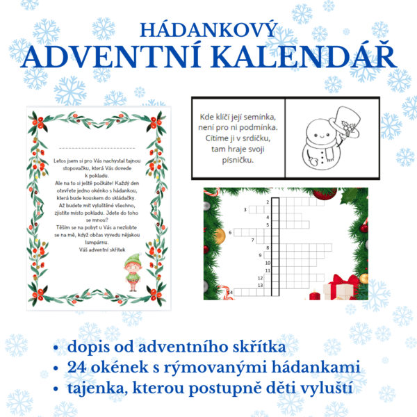 Adventní kalendář s rýmovanými hádankami